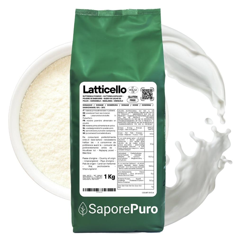 Latticello in polvere - 1KG - Siero di Latte in polvere - SaporePuro